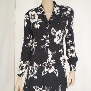 Sophisticates Petites Navy Blue & White Floral Twin Set Womens Petite 6